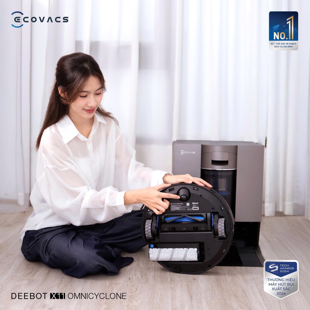 Robot hút bụi lau nhà Ecovacs DEEBOT X11 OmniCyclone