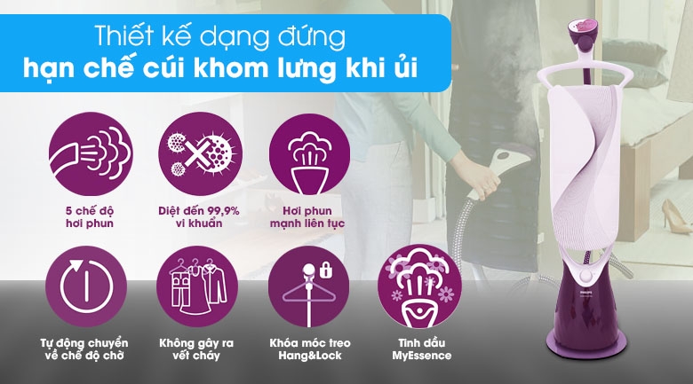 Bàn là hơi nước đứng Philips GC558/30