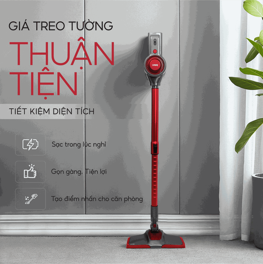 Máy hút bụi cầm tay không dây UNIQ Free A7 chính hãng đa năng hút bụi mini giường nệm ô tô ghế sofa