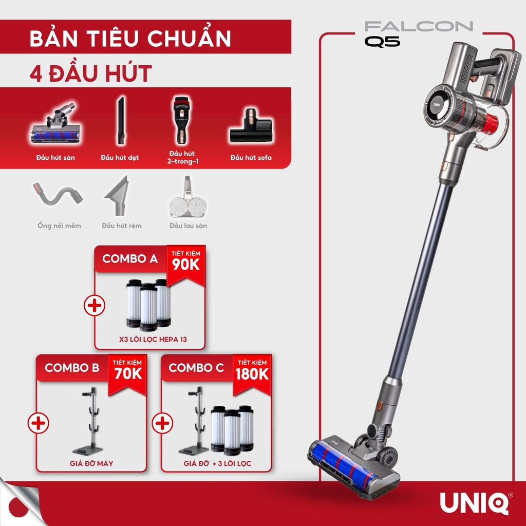 Phụ kiện máy hút bụi  cầm tay không dây UNIQ FALCON Q5 - Con lăn nhung, con lăn thảm