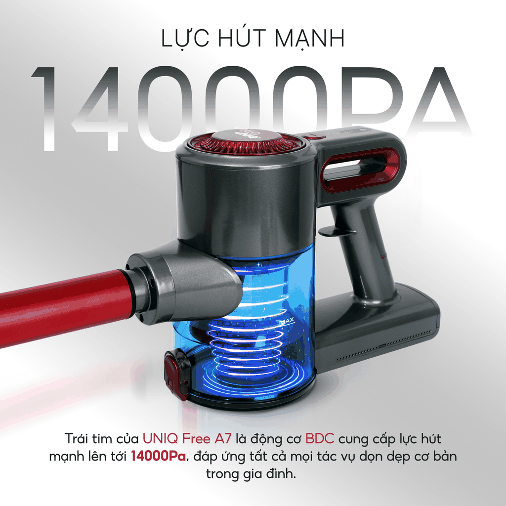 Máy hút bụi cầm tay không dây UNIQ Free A7 phiên bản 2026