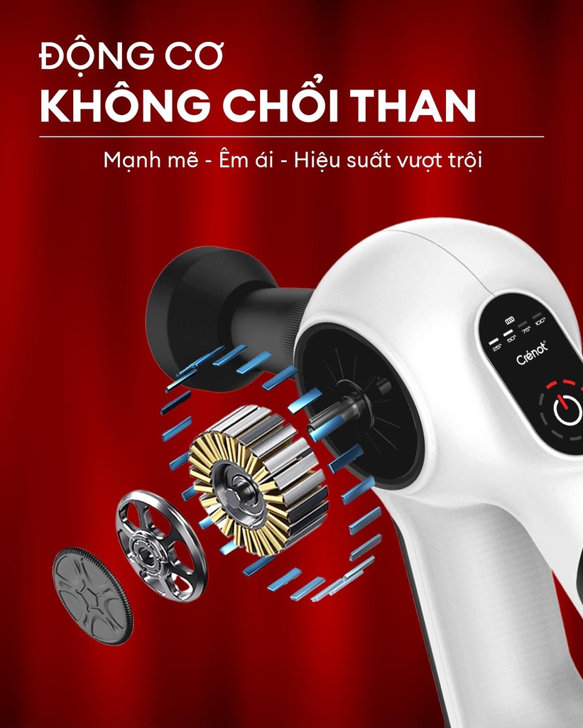 Máy massage cầm tay cao cấp Crenot Thunder Z6 máy massage mini mát xa toàn thân đấm lưng cổ vai gáy