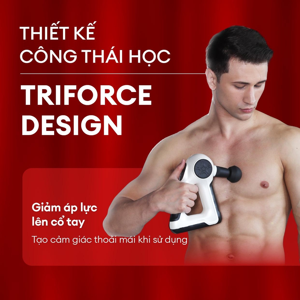 Máy massage cầm tay cao cấp Crenot Thunder Z6 máy massage mini mát xa toàn thân đấm lưng cổ vai gáy