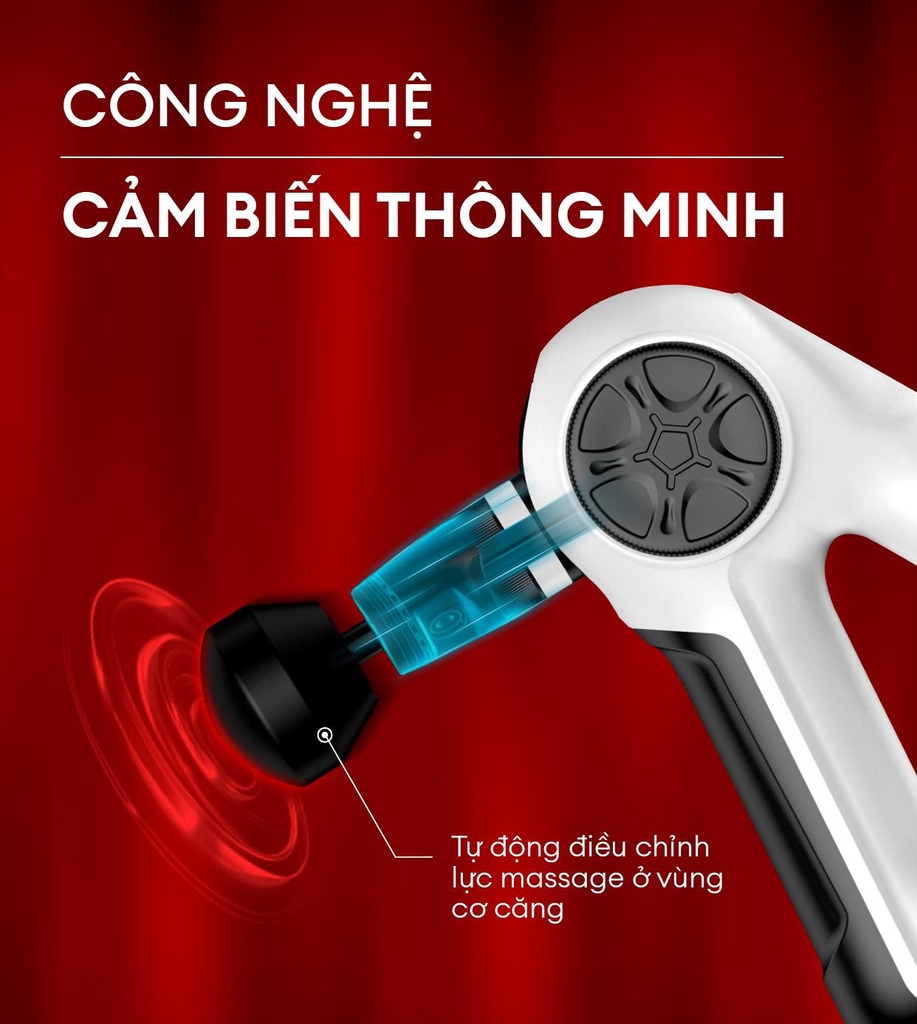 Máy massage cầm tay cao cấp Crenot Thunder Z6 máy massage mini mát xa toàn thân đấm lưng cổ vai gáy