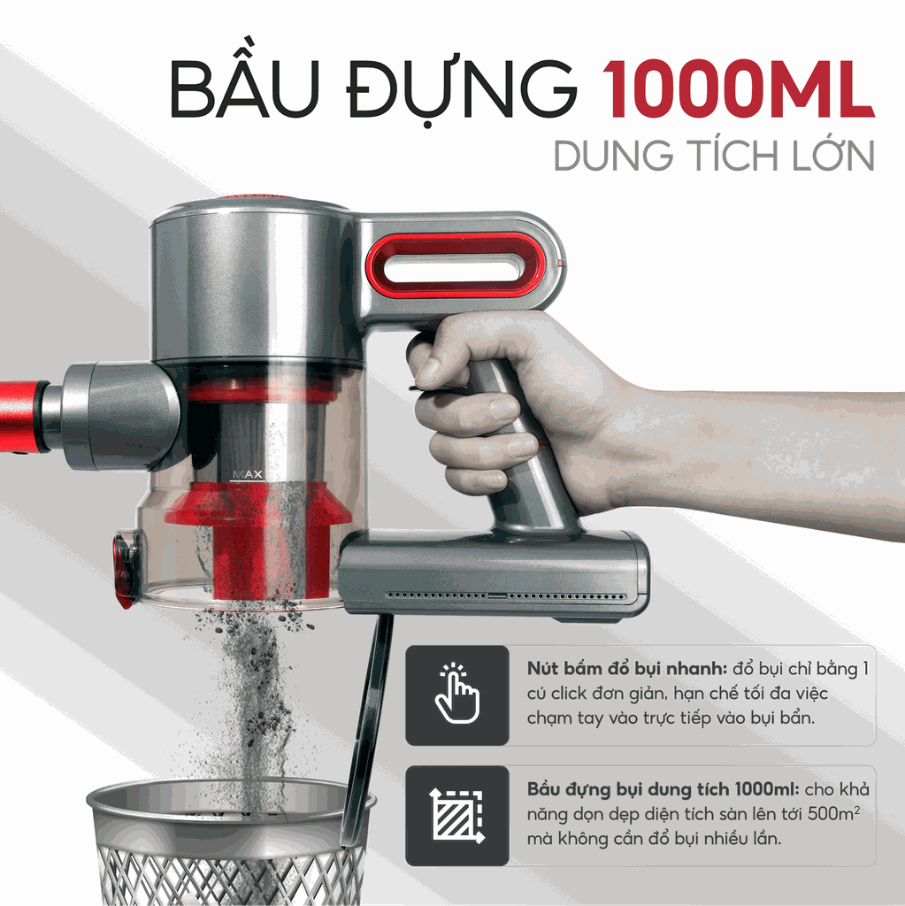 Máy hút bụi cầm tay không dây UNIQ Free A7 phiên bản 2026