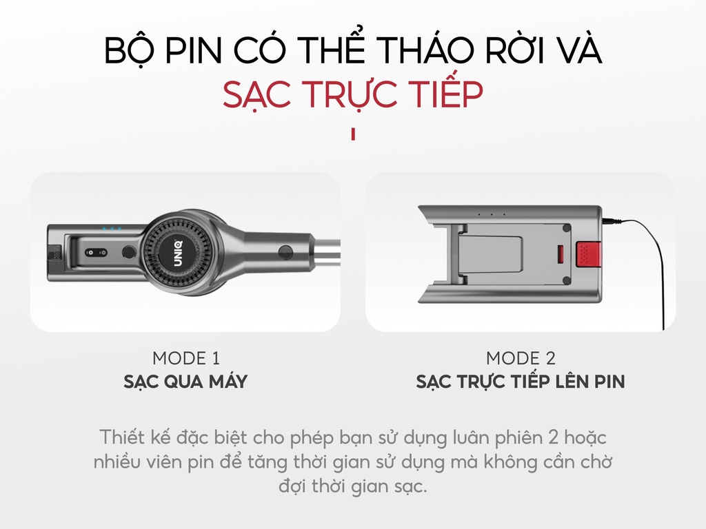 Máy hút bụi cầm tay không dây UNIQ Free A9 Pro máy hút bụi mini gia đình đa năng cây hút bụi xe ô tô ga giường sofa nệm