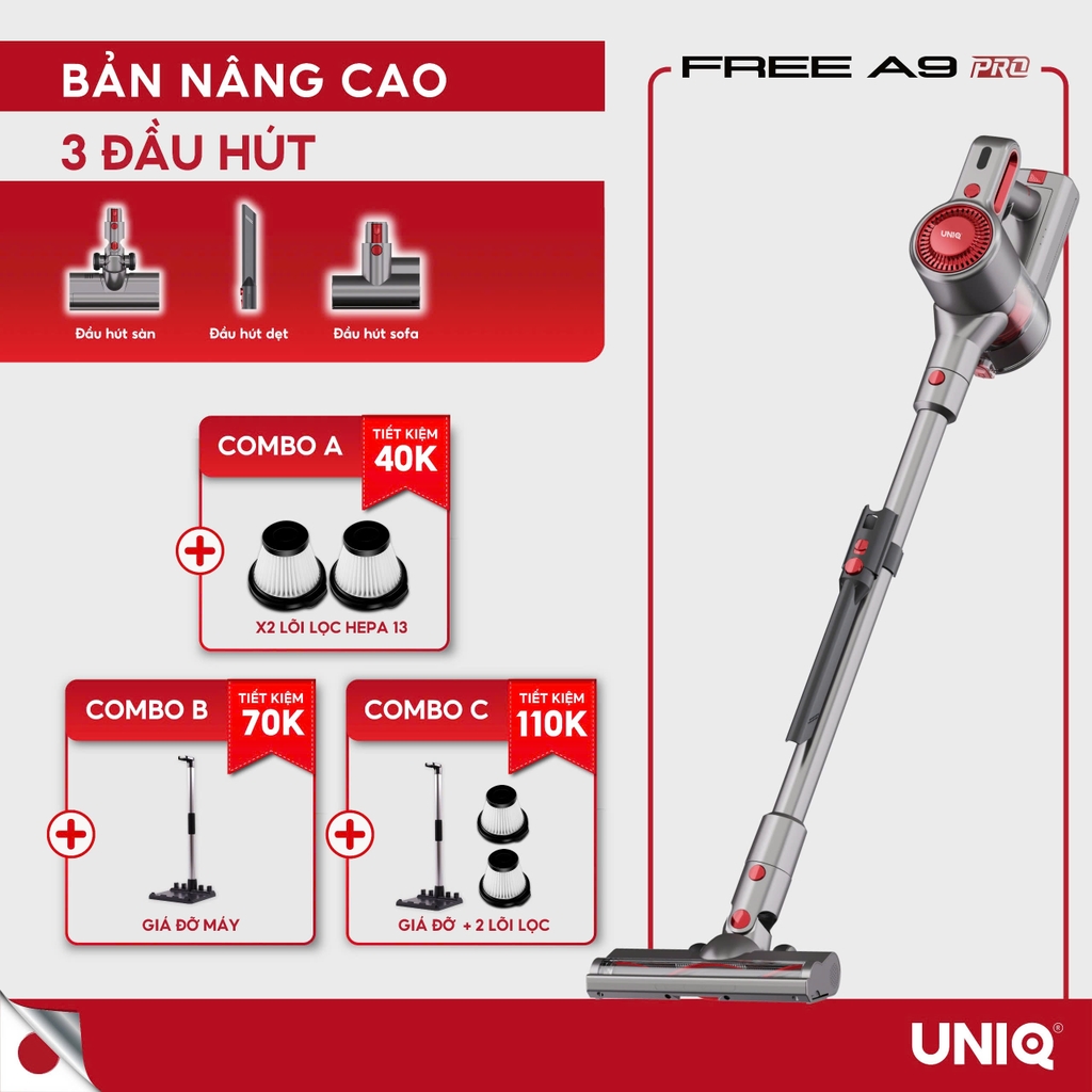 Máy Hút Bụi Cầm Tay Không Dây UNIQ Free A9 Pro