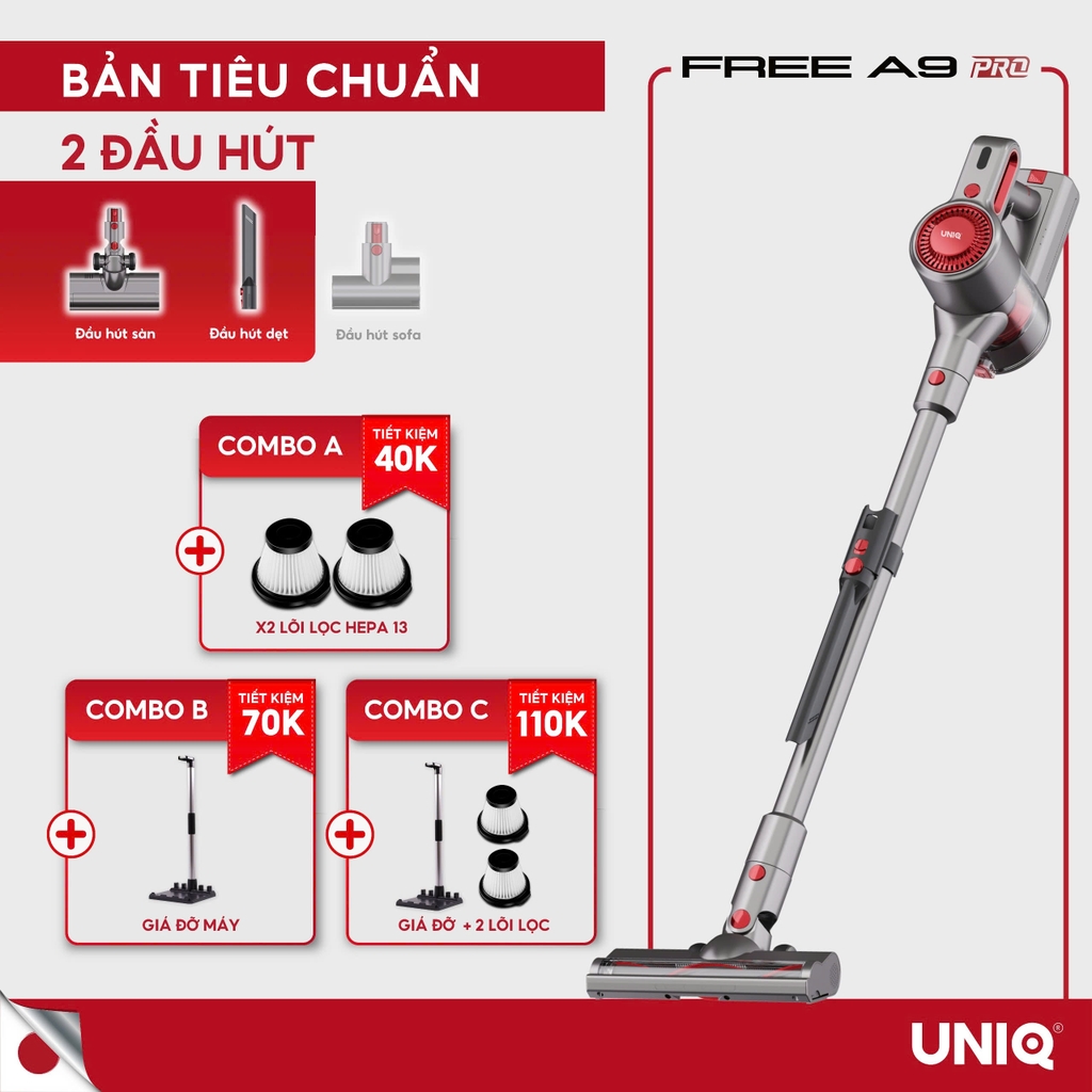 Máy Hút Bụi Cầm Tay Không Dây UNIQ Free A9 Pro