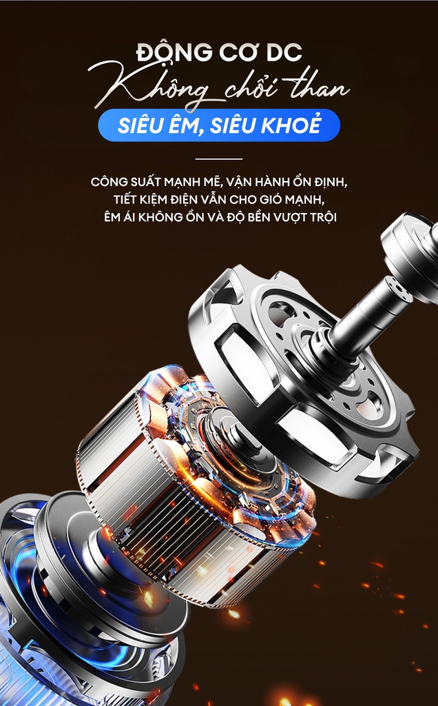 Quạt đối lưu không khí điều khiển bằng giọng nói UNIQ Flow C6
