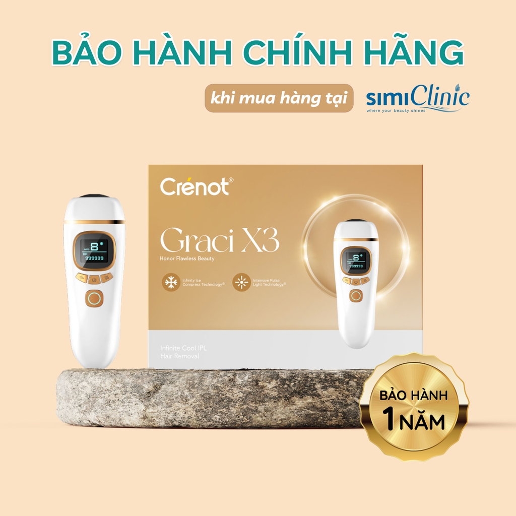 Máy triệt lông băng lạnh trẻ hóa da CRENOT GRACI X3