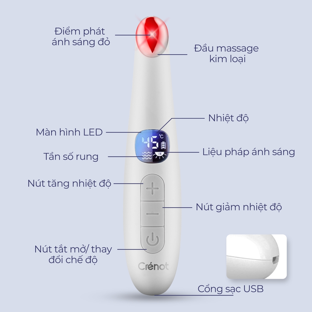 Máy Massage Mắt Cầm Tay Mini CRENOT ERIE V2