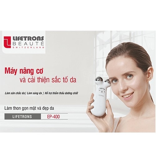 Máy mát xa nâng cơ mặt hiệu Lifetrons EP-400DS-WH1