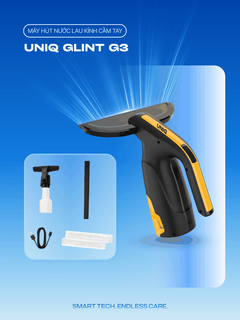 Máy hút nước lau kính cầm tay không dây UNIQ Glint G3