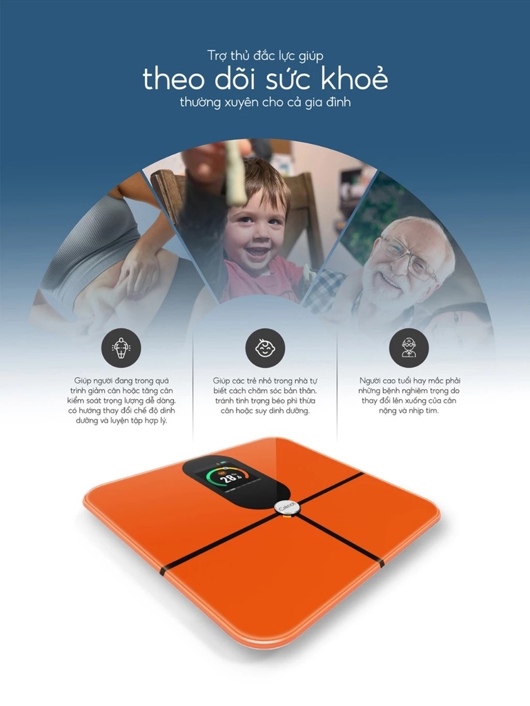 Cân điện tử sức khoẻ thông minh Crenot Gofit X6 Pro cân đo phân tích 23 chỉ số lượng mỡ cơ thể smart body fat scale inbody