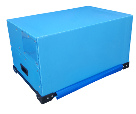Thùng nhựa danpla thường màu xanh dương nắp đôi