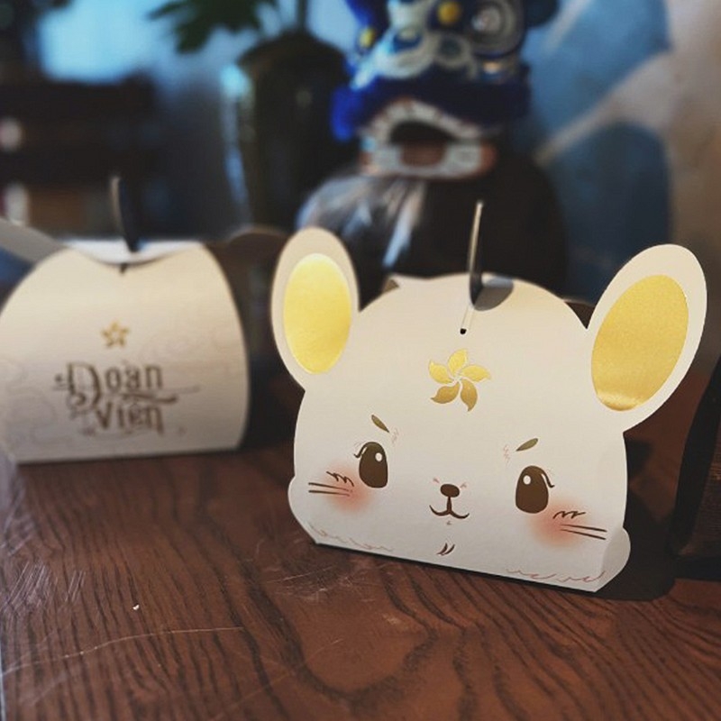 Chi tiết hai mặt hộp trung thu 1 bánh Thỏ Ngọc