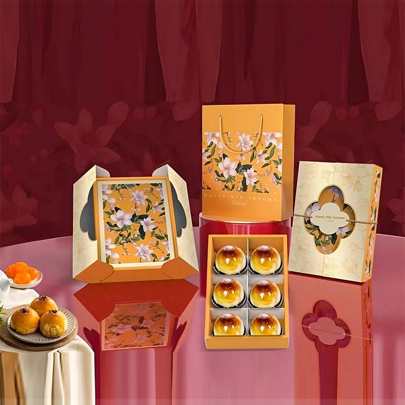 Hộp trung thu 6 bánh Hoa Viên với thiết kế trang trọng rất phù hợp làm quà tặng