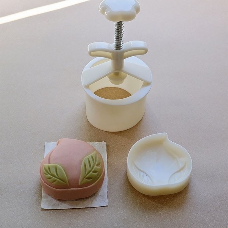 Khuôn làm bánh trung thu 150gr trái đào