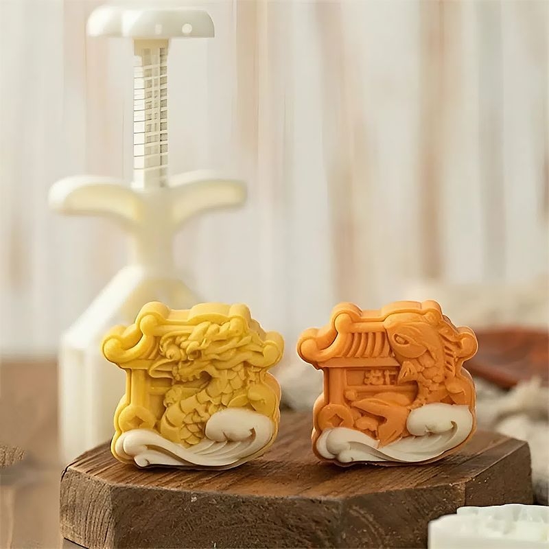 Khuôn bánh trung thu cá đồng tiền 50gr