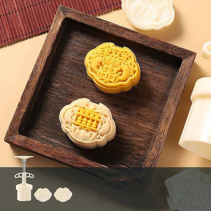 Khuôn làm bánh trung thu khánh hoa mai đồng tiền