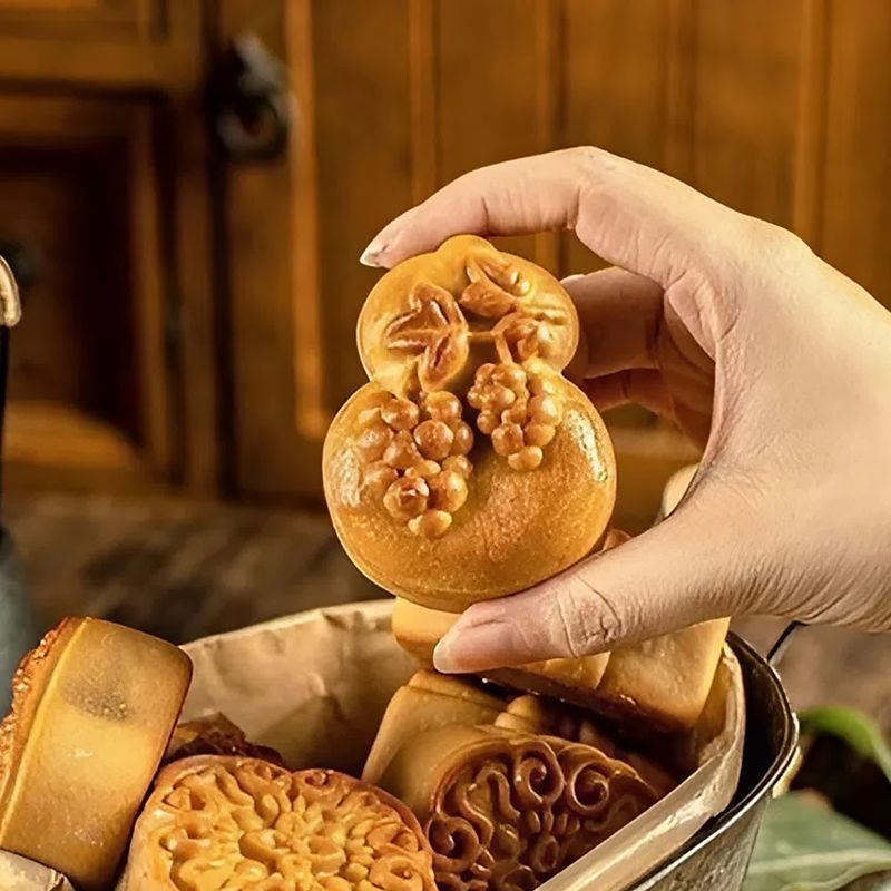 Khuôn bánh trung thu hồ lô 50gr