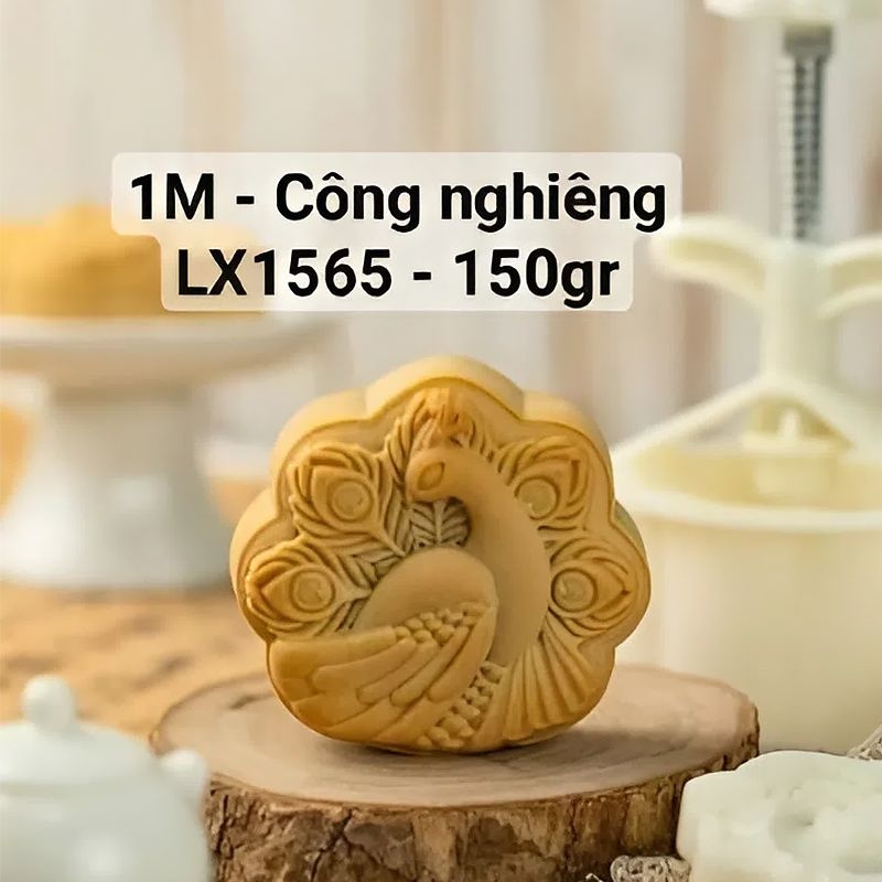 Khuôn làm bánh trung thu công nghiêng 150gr
