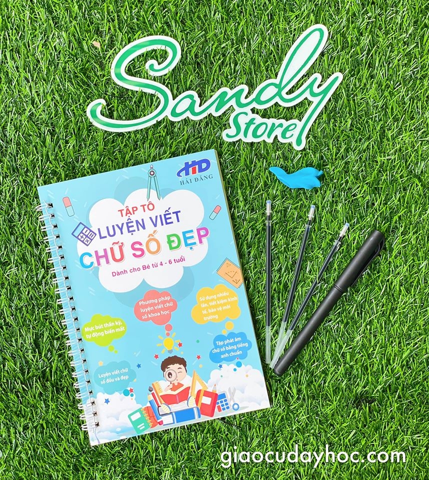 Luyện Viết Số Đẹp - Sandy Store