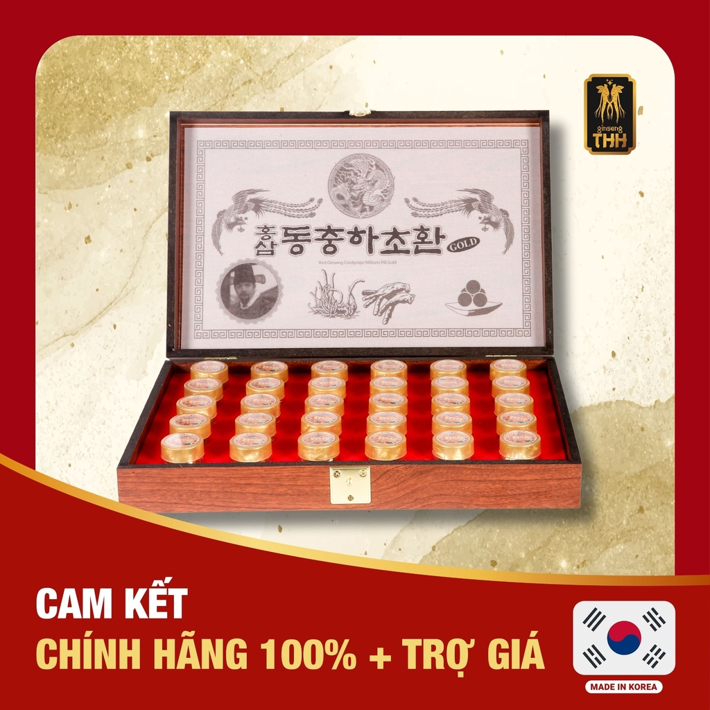 Viên Đông Trùng Hạ Thảo Valy Nâu Hàn Quốc 3,75gr x 30 viên/hộp