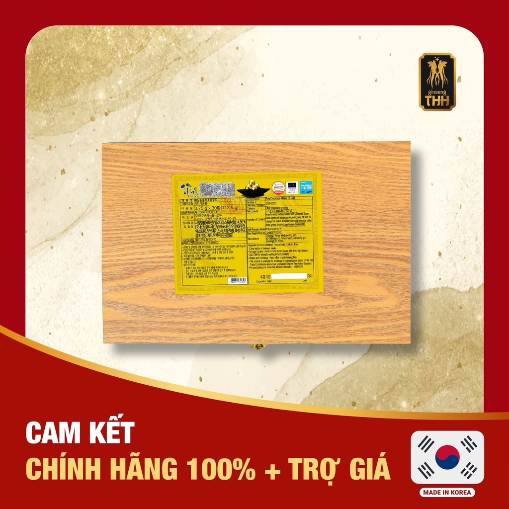 Đông Trùng Hạ Thảo Hộp Gỗ Vàng 30 Viên