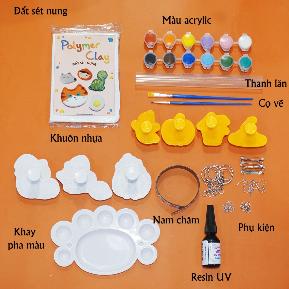 Bộ KIT làm đất sét nung (kèm khuôn tạo hình) | Tiệm Tạp Hóa Nhà May