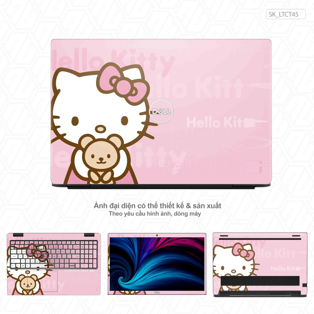 Dán Skin Laptop Hình Hello Kitty | Chất Liệu Oracal Cao Cấp, Cắt CNC