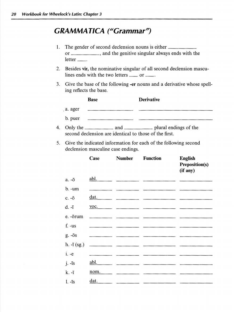 Workbook for Wheelock's Latin (3rd Edition, Revised) Gác Xép Bookstore