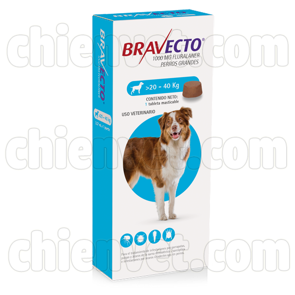 Bravecto cho chó 20-40kg - thuốc phòng trị ve, bọ chét, ghẻ Demodex