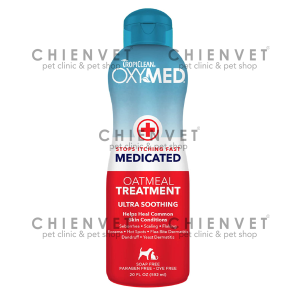 Dầu tắm trị ngứa cho chó mèo-OXYMED Medicated Oatmeal Treatment 592ml