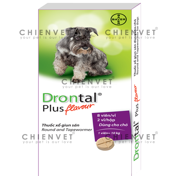 Thuốc tẩy giun sán dành cho chó Bayer Drontal Plus Flavour