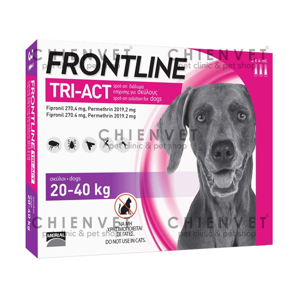 Thuốc trị ve, bọ chét, ruồi, muỗi cho chó 20-40kg -FRONTLINE TRI-ACT