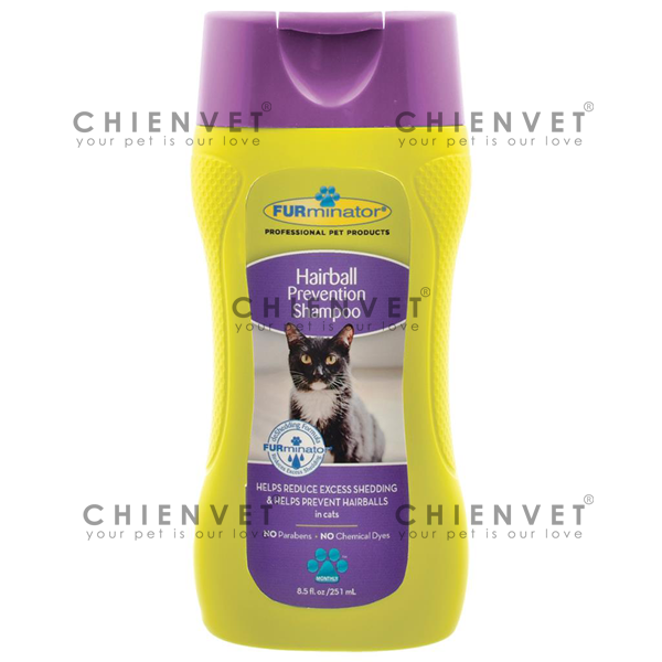 Sữa tắm chống búi lông cho mèo - Furminator Hairball Prevention shampoo 251ml