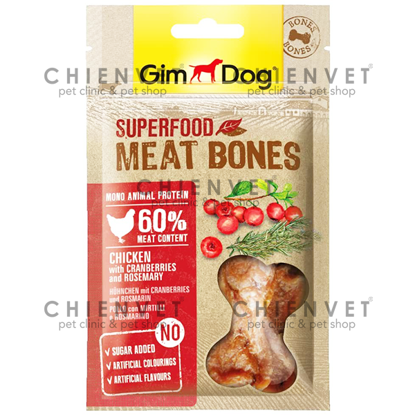 Gimdog Meat bones chicken with cranberries and rosemary 70gr