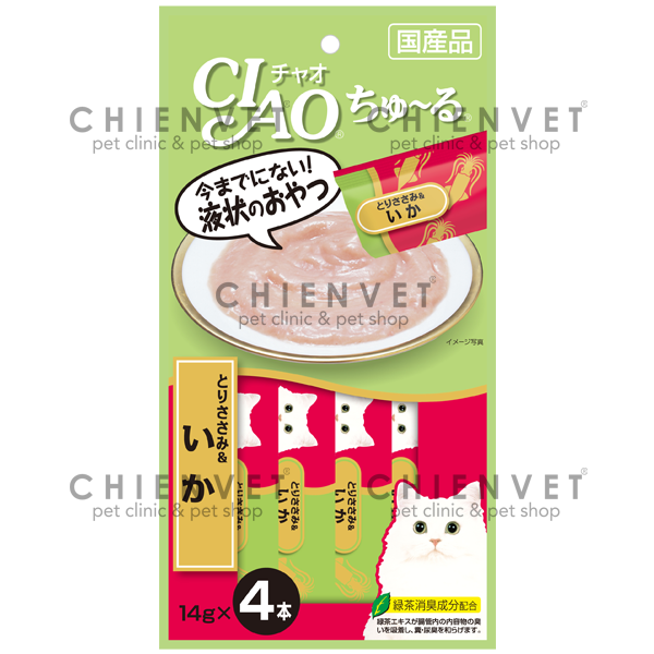 SC-79 Ciao churu chicken fillet & squid 14gx4