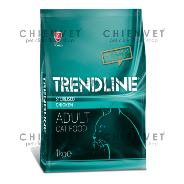 Trendline sterilised adult cat food chicken 1kg- Thức ăn khô cho mèo đã triệt sản