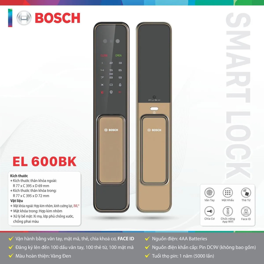 Bosch là thương hiệu đến từ Đức với chất lượng khóa cửa tuyệt vời và chế độ bảo hành tốt. Hãy đến xem bức ảnh liên quan đến khóa cửa Bosch và tìm hiểu thêm những ưu điểm của sản phẩm này.