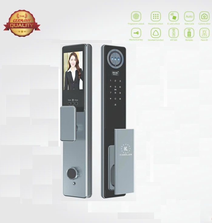 Khóa điện tử Kassler KL-868 CNC BLUE GREY APP