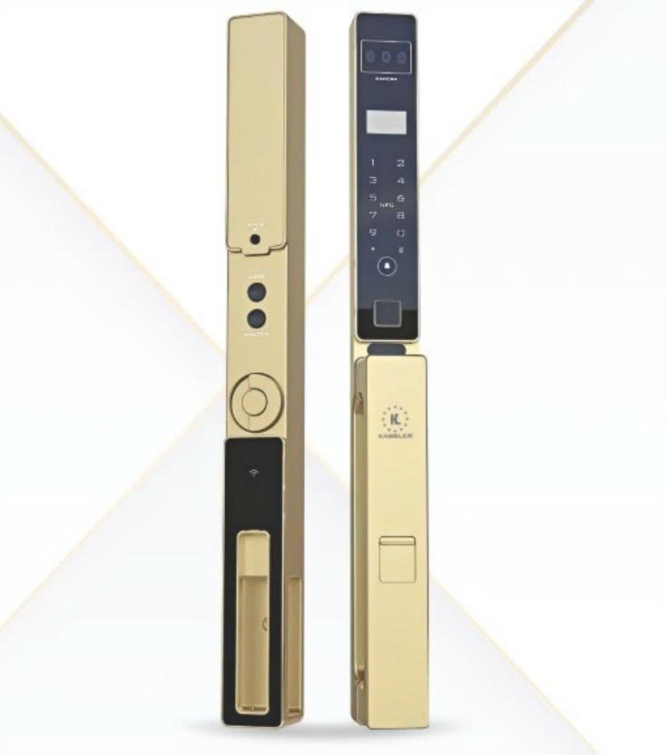 Khóa Vân Tay Cửa Nhôm Kassler KL-599 CNC 02 CHAMPAGE GOLD APP