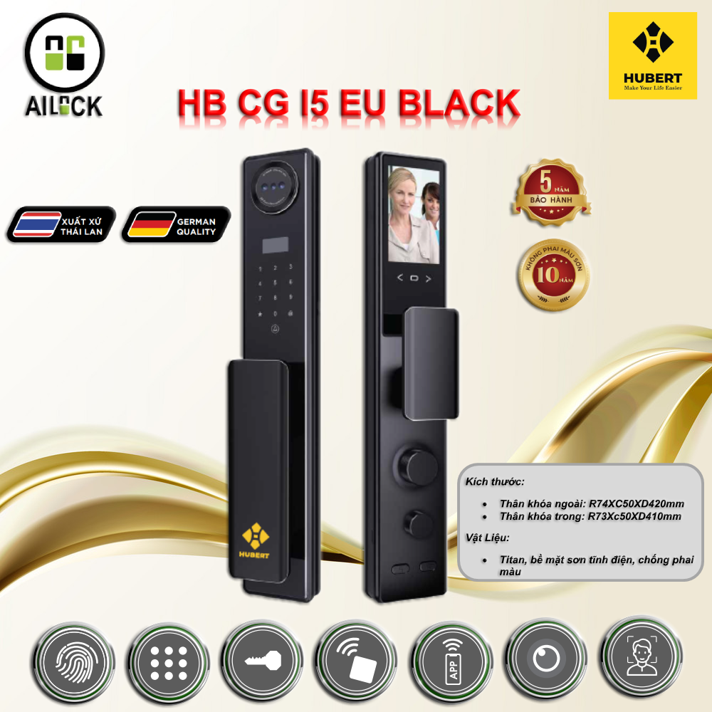 Khóa Điện Tử HUBERT HB CGI5 EU BLACK
