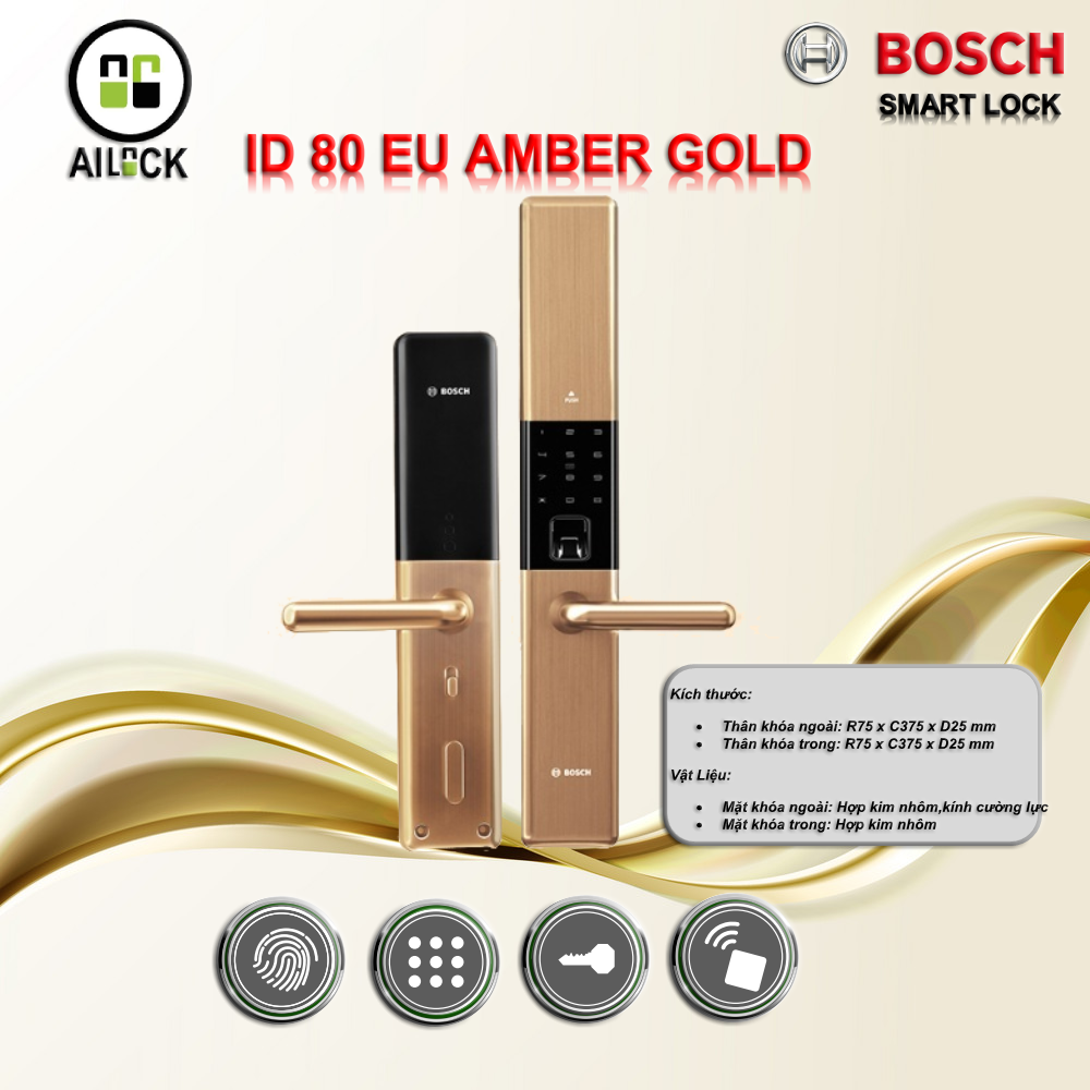 Khóa điện tử BOSCH ID 80 EU AMBER GOLD