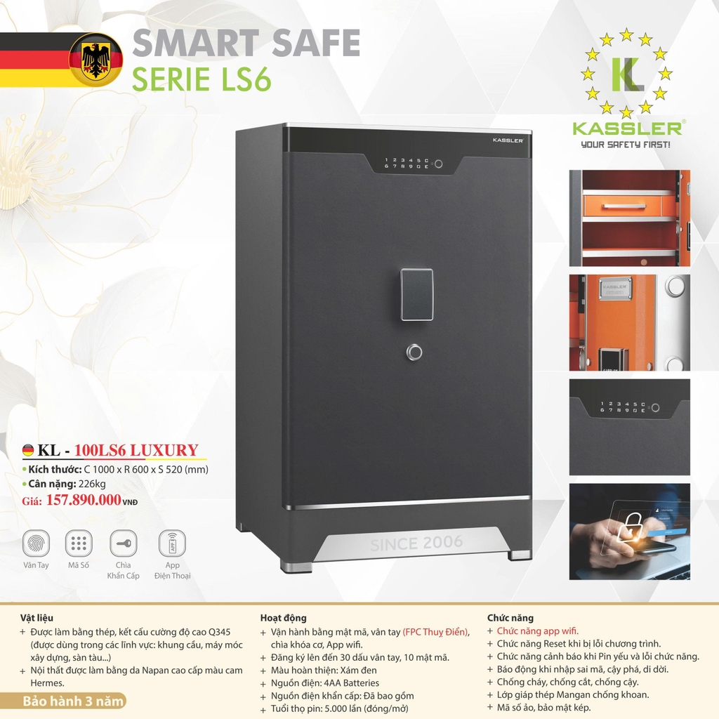 KÉT SẮC KASSLER KL-100LS6