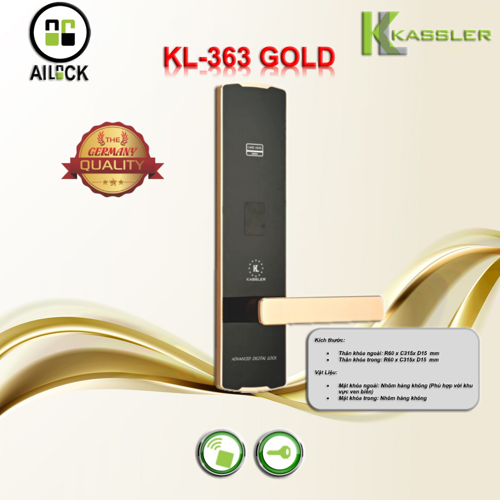 Khóa điện tử Kassler KL-363 GOLD