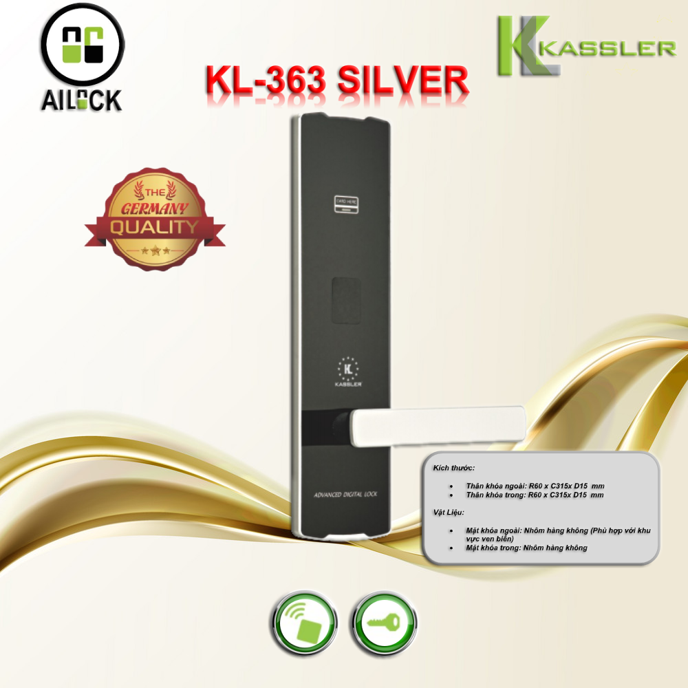 Khóa điện tử Kassler KL-363 SILVER