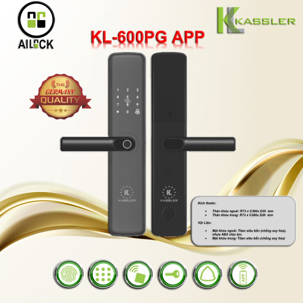 Khóa điện tử Kassler KL-600 PG APP