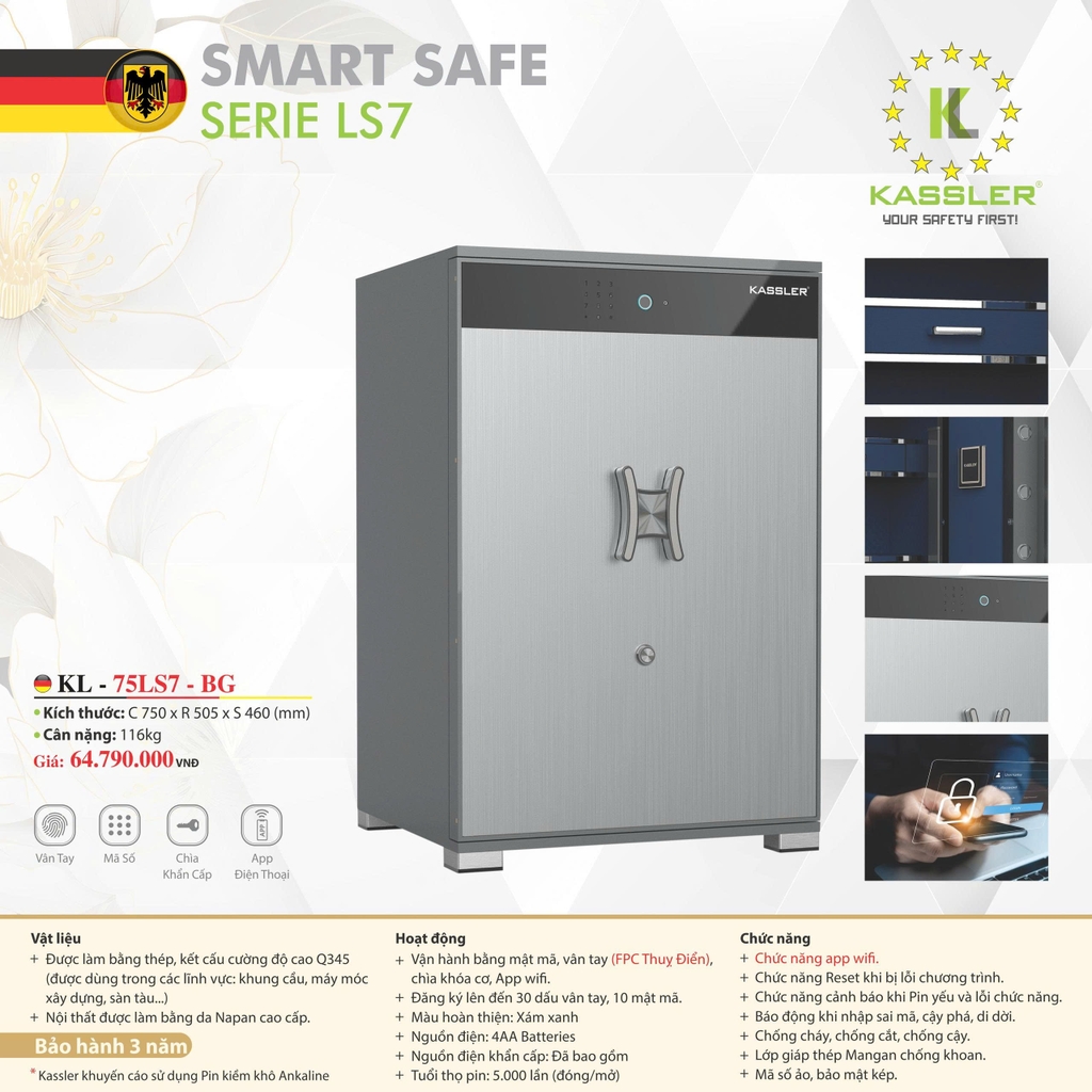 Két sắt KASSLER Kl-75LS7 BG